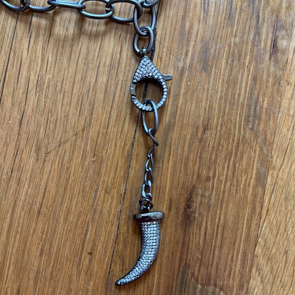 HipChik Gun Metal Chain Necklace - Picture 2 of 5